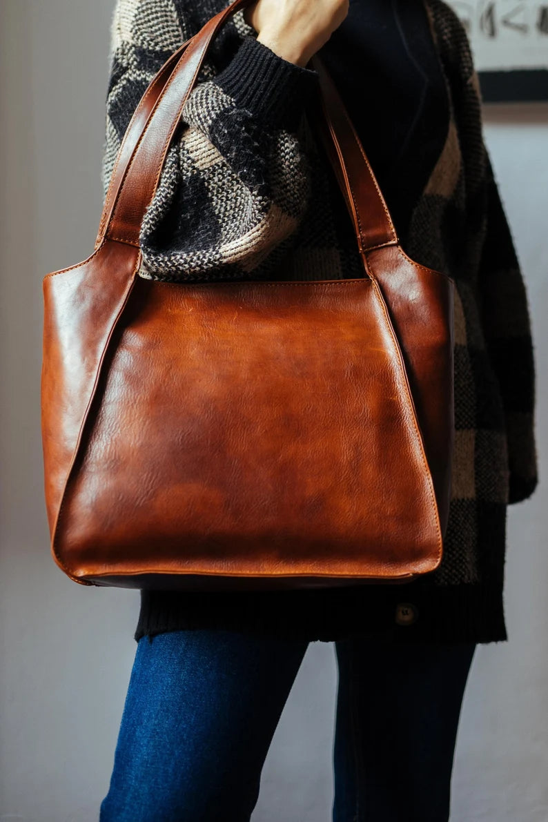 Chloe Leather Tote Bag